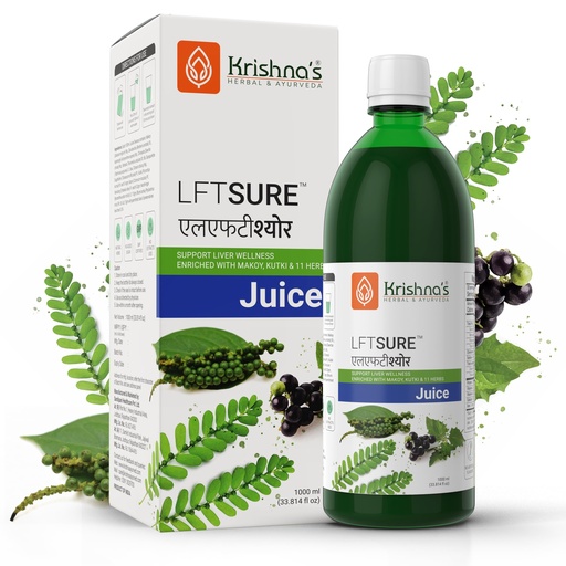 [BRSRECACA5YWOE3H] Krishna's LFT Sure Juice – Enriched With 13 herbs - Natural Liver Cleanse & Detox Drink | Supports Liver Health & Digestion - 1000 ml
