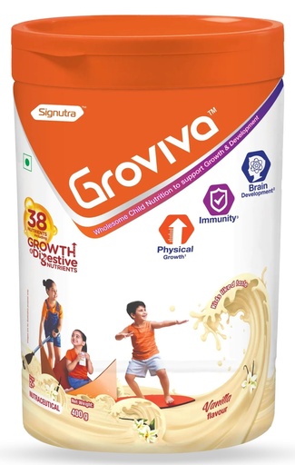 [BRSWGYDYORYRYALF] Groviva Child Nutrition Supplement Jar, 400g (Vanilla)