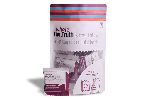 [BRSWYAT3OF6BGAA2] The Whole Truth - Mini Protein Bars - Double Cocoa- Pack of 8 | 8 x 27g
