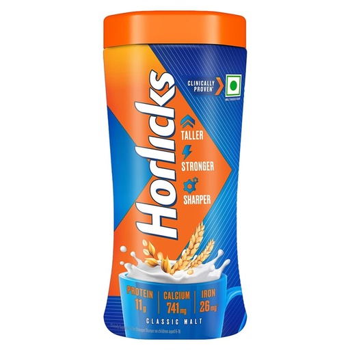 [BRSRMBTYBEOWYG37] Horlicks Nutrition Drink Jar - 1 kg - Classic Malt - Clinically Proven to make kids Taller, Stronger, Sharper