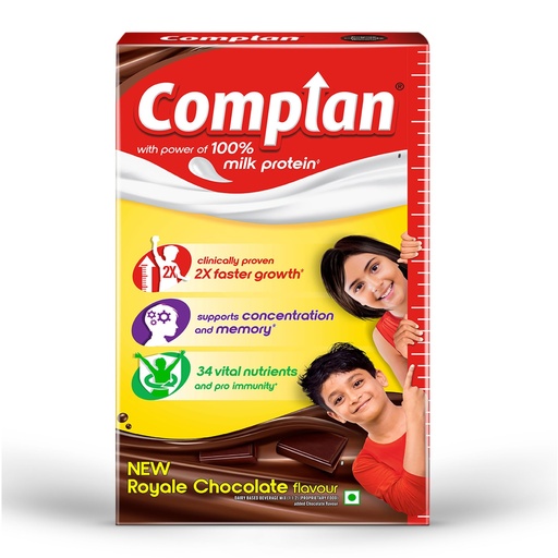 [BRSWIG35CBYRSYI7] Complan Nutrition Drink Powder for Children, Royale Chocolate Flavour, 1 kg Carton|Nutrition Drink for kids with protein & 34 vital nutrients, 1 count, 30 servings
