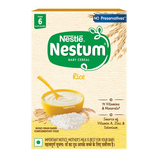 [BRSWIG35CAJRO2DA] NESTUM Baby Cereal Rice | No Milk, No Preservatives | 6 to 24 months, 325g