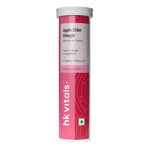 [BRSRMBL5AQCQKAIY] hk vitals Apple Cider Vinegar 750mg, 15 Effervescent Tablets