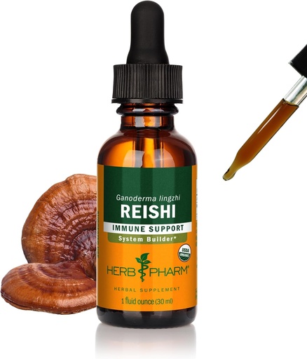 [BRSWIYTYOZYRG2Q7] Herb Pharm Reishi Mushroom Özü Immune Sistemi Builder - 1 Ounce