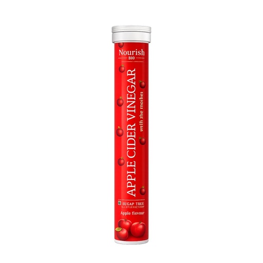 [BRSRYZY7CMIGKEL5] Apple Cider Vinegar Effervescent Tablets with The Mother | With Zinc 58% RDA & Vitamin C | Supports Weight Management, Gut Health & Digestion | No Added Sugar | 100% Sugar Free | Apple Flavour | 15 Tabs ACV