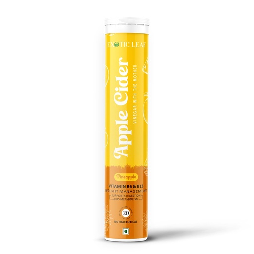 [BRSRAGQFAADR6CYY] Apple Cider Vinegar Tablets | Natural Supplement for Weight Loss, Digestion, Detox, Metabolism, and Energy Boost | Daily Tablets for Improved Health & Vitality (Pack of 1, PINEAPPLE)