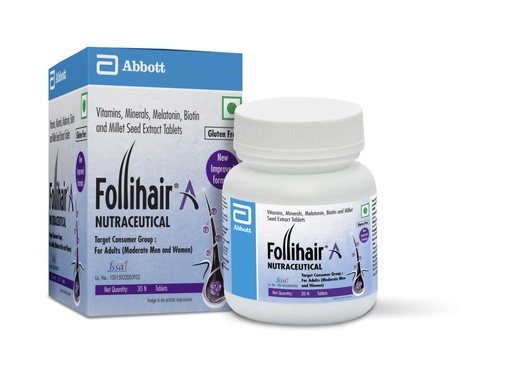 [BRSROFARDICQY3D7] Follihair New A By Abbott Helps Nourish & Strengthen Hair Follicles Bottle Pack (30 Tablets)