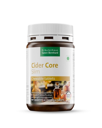 [BRSREZ35A57RSAA2] Kräuterhaus Sanct Bernhard Cider Core Slim | Apple Cider Vinegar Tablets with Acerola Vitamin C | Chewable Tablets | Natural Detox & Weight Management | Supports Digestion & Blood Sugar | 60 Tablets
