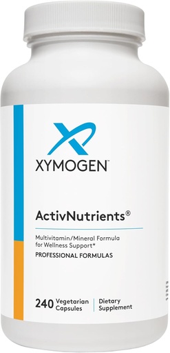 [BRSRMGQTDN7W2CTH] XYMOGEN ActivNutrients with Iron and Copper - Multivitamin Multimineral for Wellness, Immune, Energy and Mood Support - Chelated Minerals + Active B Vitamins with Folate (240 Capsules)
