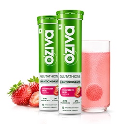 OZiva Bioactive Glutathione Tablets, Strawberry Swirl, 30 Tabs, Pack of 2