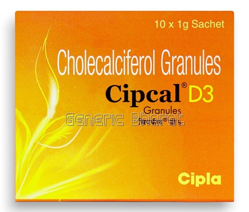 [BRSRGZQ2OQCQICDV] Cipcal D3 Cholecalciferol Granules- 10 Sachets- For Joint and Muscle Health