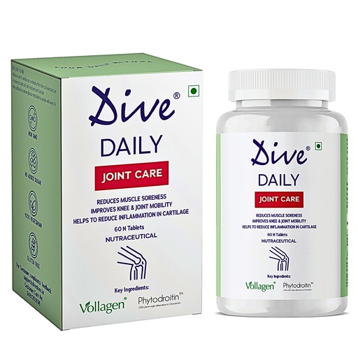 [BRSREHT3BUGWOYL5] Dive Daily Joint Care Tablets – Glucosamine Sulphate 500 mg + MSM – Plant-Based Collagen (Vollagen) & Phytodroitin – Joint Pain Relief & Mobility Support – 60 Tablets a