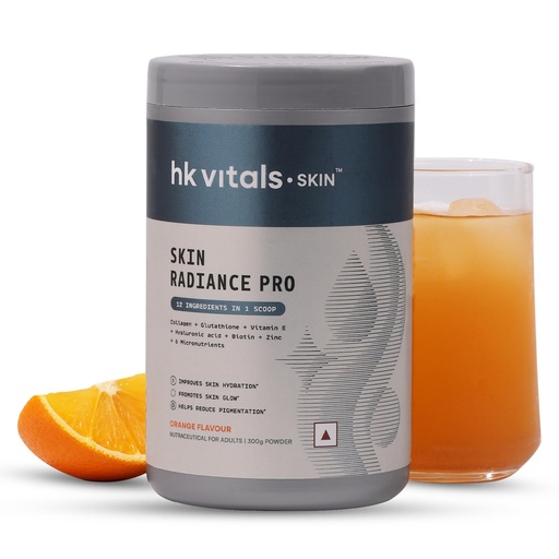 [BRSREFQPDMFA23L6] hk vitals Skin Radiance Pro Marine Collagen Supplement Powder, Orange, 300g
