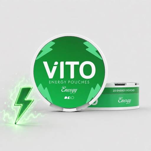 [BRSRGEARPMMBQ2Q6] VITO Caffeine Energy Pouches - Energy 80mg, 20 Pouches,Sugar-Free,Zero-Cal