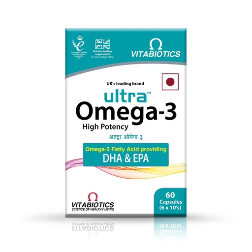 [BRSRABIOCMBAMCDH] Ultra Omega 3 Fish Oil - High Potency 300mg DHA & 60mg EPA | 10 Softgel Capsules (1 Strip)