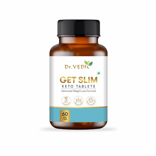 [BRSRAGQNOUNRM33U] Dr Vedic Keto Tablets | Natural Ingredients with Garcinia, Green Tea, Coleus & More | Supports Keto Diet & Fat Burrn (60 Tablets) (Pack Of 1)