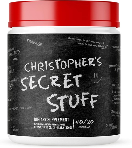[BRSROGATDMFGC23G] MT Christopher's Secret Things Pre Workout Toz, Thavage (Tastes Like Winner) - Chris Bumstead CBUM Men & Qadınlar üçün əvvəl işləyir - İş Out, Hydration & Energy - 40 Xidmət