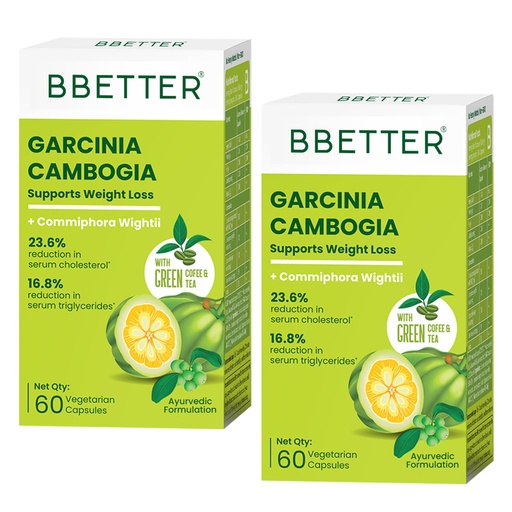 [BRSW2EAHDJYAM3I7] BBETTER Garcinia Cambogia For Weight Loss Capsules For Women And Men - With Green Coffee Green Tea Guggulu Extract & Inulin - Keto supplement -120 Veg capsules