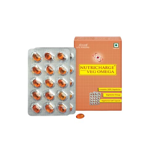 [BRSROAABDIIQMALV] Nutricharge Veg Omega Offers Plant Based Omega Fatty Acids (Pack Of 1)