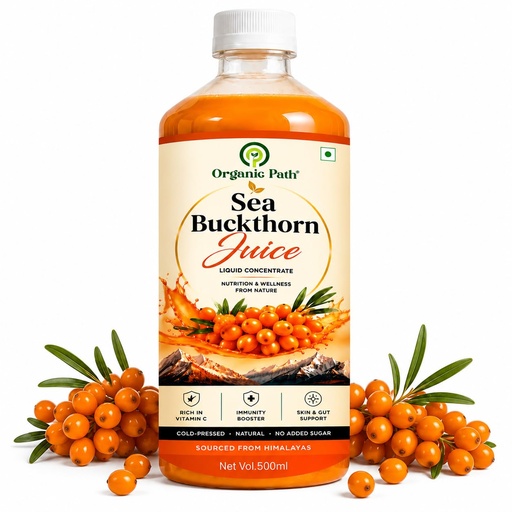 [BRSRYZI7B5YG2AL3] Himalayan Sea Buckthorn Berry Juice 500ml Natural Source of Vitamin C, Omega 3 6 7 9, Antioxidants For Immunity, Skin Glow & Gut Health - 50 Glasses (500ml (Pack of 1))