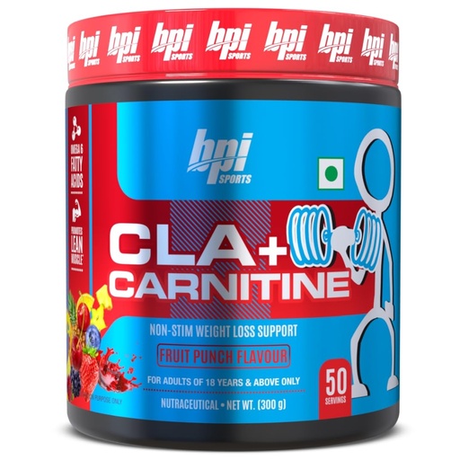 [BRSROYYLDEBAOCIY] BPI Sports CLA + Carnitine – Conjugated Linoleic Acid – Performance, Lean Muscle – Caffeine Free – For Men & Women – 300 gms– 50 servings – Fruit Punch
