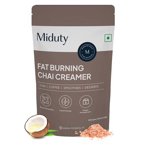 [BRSROADQOAFBSEQU] Miduty Fat Burning Chai Creamer - Fat Burning - Metabolism - Fat loss - Weight management - Diabetes care - Medium Chain Triglyceride MCT Powder 200g