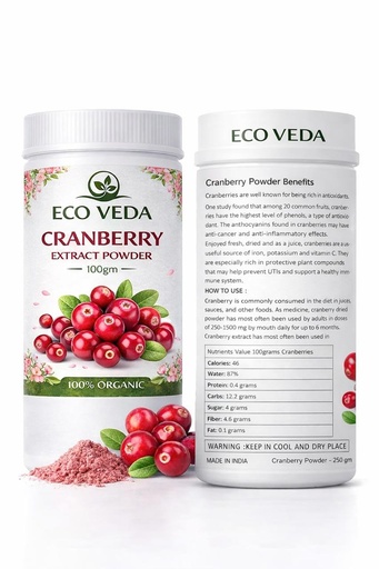 [BRSRGHA3A4DQADQ2] CRANBERRY POWDER MADE WITH ORGANIC CRANBERRY HIGH ANTIOXIDANTS 100GM