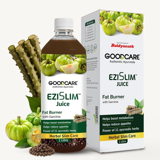 [BRSRAGQBOUFQO2Q7] Goodcare EziSlim Juice 1000ml by Baidyanath | Ayurvedic Fat Burner | Boosts Metabolism & Digestion | Controls Appetite | No Added Sugar