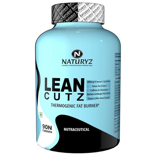 [BRSWGATQOZYRU33H] Naturyz LEAN CUTZ Thermogenic Fat Burner with Acetyl L Carnitine, Green tea Extract, Garcinia Cambogia, Green Coffee Bean Extract, Caffeine & Chromium Weight loss product for Men & Women - 90 Tablets
