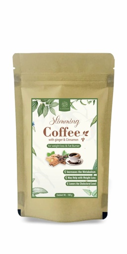 [BRSRMZIOC4GQYELF] AL MASNOON Slimming Coffee/A Fat Burner/Made with Green Coffee & Dry Ginger for Weight Loss 100G