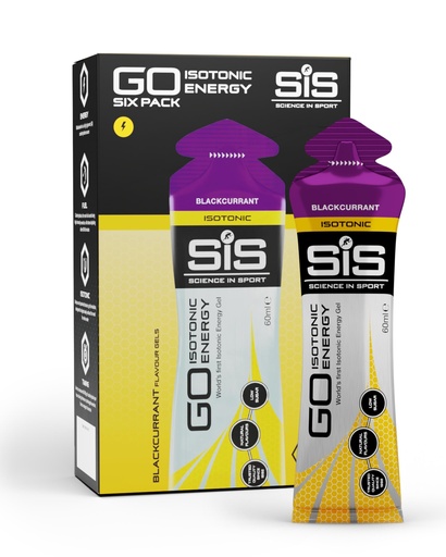 [BRSWIFL7CECGACDI] Regular, Blackcurrant, Box of 6: Science in Sport Go Isotonic Energy Gel, 60 ml - Blackcurrant, Pack of 6