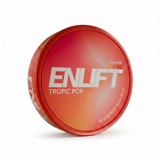 [BRSRYZQ6OQOR4EYV] Energy & Focus Pouches for Work, Gym & Gaming | 100mg Caffeine + Alpha GPC | Zero Sugar | No Nicotine | Portable Energy Supplement | Tropic Pop | 20 Pouches