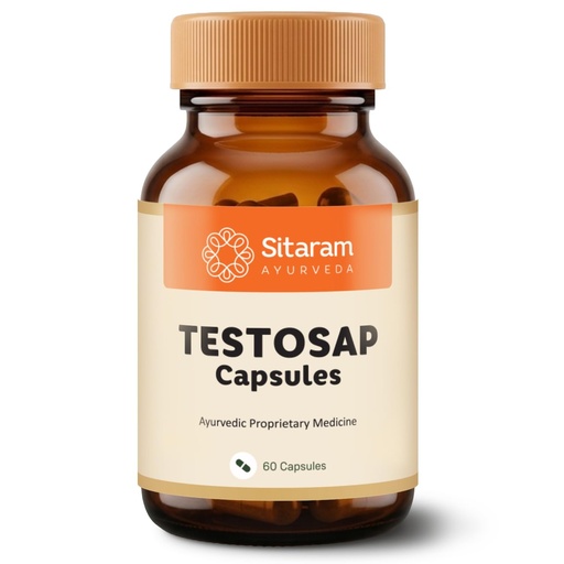 [BRSW2AQNPJYA2E3F] Sitaram Ayurveda Testosap Capsules | Ayurvedic Men’s Vitality Formula with Ashwagandha, Gokshura & Kapikacchu | Supports Strength, Stamina, Performance & Active Lifestyle | 60 Nos.