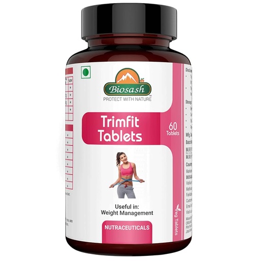 [BRSRABAFCN5WADLD] Biosash Trimfit Tablets – Natural Weight Loss Supplement | Fat Burner for Men & Women | Metabolism Booster & Hunger Suppressant