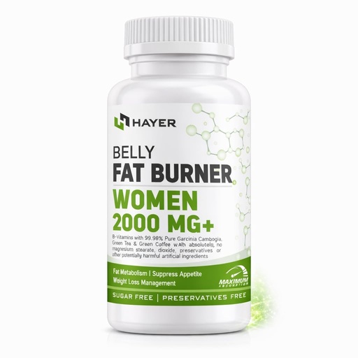 [BRSRAHQ2DN6GC3Q3] HAYER Fat Burners for Women with (99% Fat Burners) Green Tea Apple Cider Vinegar L Carnitine Garcinia Cambogia Supplements help Weight Loss Belly Fat Burner Products -60 Keto Tablet