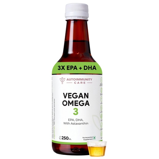 [BRSROFALA55RSCY7] Autoimmunity Care Vegan Omega 3 Oil – Algal Oil Omega-3 with EPA DHA & Astaxanthin | Veg Omega3 Supplement for Heart, Brain, Eyes, Skin & Joints | Better than Fish Oil Omega3 | High EPA DHA | 25 Servings