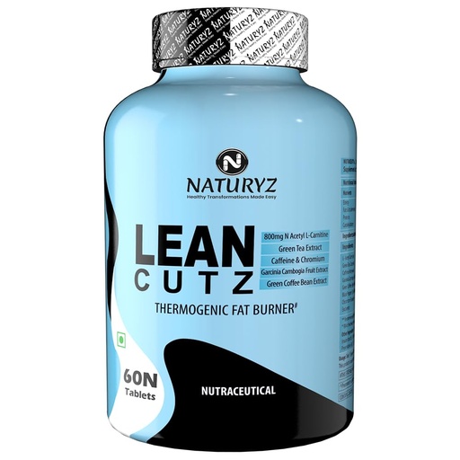[BRSWGHTRAR6BAD33] Naturyz LEAN CUTZ Thermogenic Fat Burner with Acetyl L Carnitine, Green tea Extract, Garcinia Cambogia, Green Coffee Bean Extract, Caffeine & Chromium Weight loss product for Men & Women- 60 Tablets