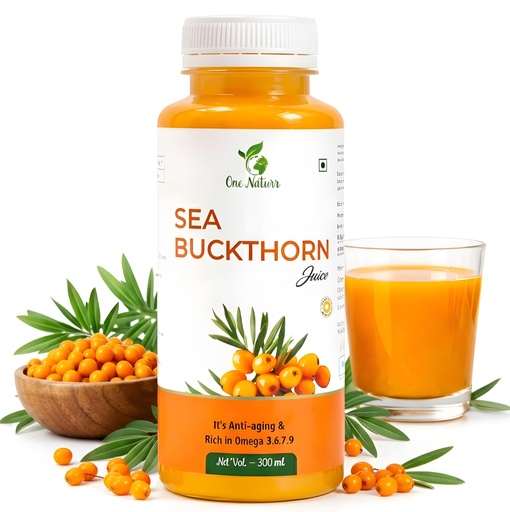 [BRSRGBAZAF5AMYLH] Sea Buckthorn Juice | Himalayan Sea Berry | Pure Seabuckthorn Pulp | Natural Antioxidant Drink | Rich in Omega 3 6 7 9 & Vitamin C | 300ml