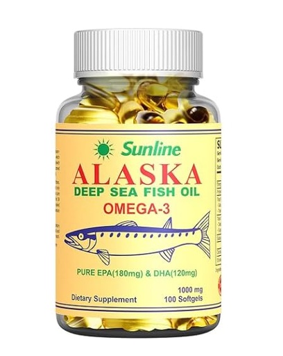 [BRSROHYDBAFRGYLD] Sunline Alaska Omega-3 | Deep Sea fish Oil | 1000Mg |100 Softgels