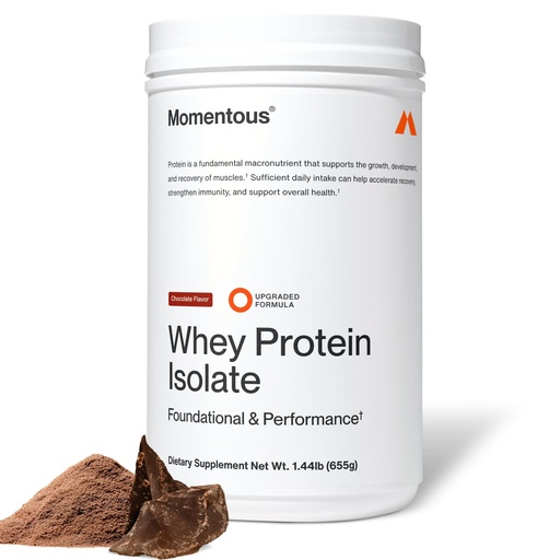 [BRSW2FD3OIGW2YLV] Momentous Essential Grass-Fed Whey Protein Powder – 20 g Whey Isolate Protein – NSF Certified for Sport – Gluten-Free – 25 Servings for Essential Everyday Use – Chocolate – Net WT 1.44 LB (655 g)