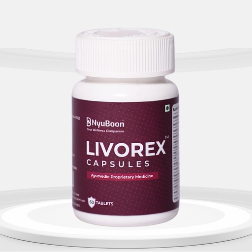 [BRSRAHY5BUFAKAL6] Livorex Capsules - Ayurvedic Supplement for Liver Health Support, 60 Tablets