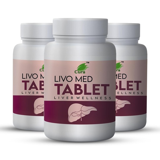 [BRSROAD2A57BGF3U] CURA LIVOMED TABLET I Liver Detox Supplement I Supports Liver & Digestive Health I Clinically Researched Therapeutic Ingredients I Pack of 3 I 100 tab x 3