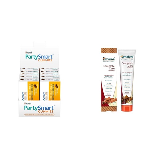 [BRSRYYADBYMQ2H3X] Himalaya Partysmart Gummies 10NX2'S INDIA | Himalaya Botanique Complete Care Toothpaste - Simply Cinnamon, Bad Breath Treatment, 150 g (Pack o