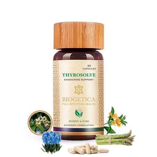 [BRSREEDQAEMWEFY6] Thyrosolve Endocrine Support Supplement, Ayurvedic Formulation, 80 Capsules