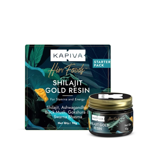[BRSRAZD2AB7WOCQY] Kapiva Shilajit/Shilajeet Gold Resin - 10g | 500mg/Serving | 20 Servings | Boost Muscle Growth & Stamina | Contains 24 Carat Gold | 100% Ayurvedic