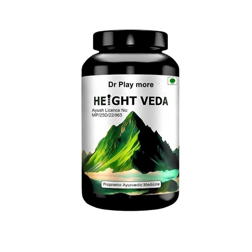 [BRSRYZQ6AB6GY33A] Height Veda Capsules for Boys, Girls, Men & Women | Ayurvedic Height Booster for Teens & Adults | Increase Height Naturally | 60 Veg Capsules