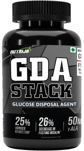 [BRSRGHYLDJ5B6GTJ] NutriJa GDA Stack | Berberine HCL 98% Standardized, Chromium, ALA, Botanicals and Enzyme |12 Ingredient Blend- 90 Capsules