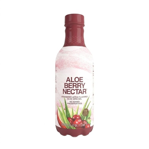 [BRSRYZQQC4IAG3T6] Aloe Berry Nectar, 90.7% Pure Aloe Vera Gel with Cranberries and Apples, No Added Preservatives, 1L