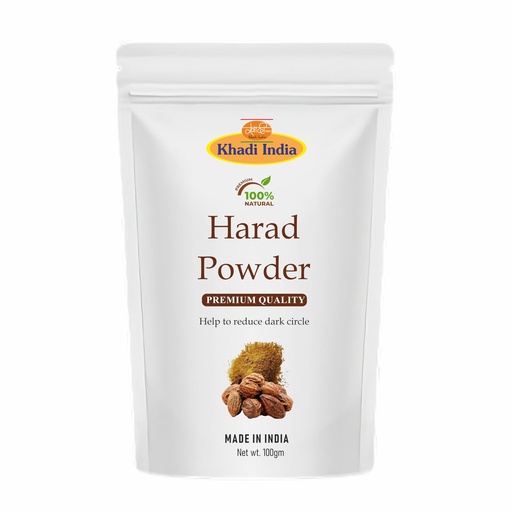 [BRSRAGQ7OEMBO33G] Khadi 100% Pure & Organic Harad - Haritaki Powder - Inknut Powder - Useful for Dark Circles, Face, Skin Fresh (100gm., HARAD)