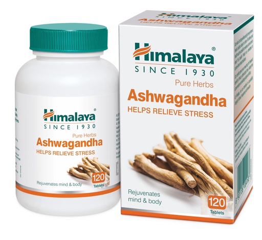 [BRSROFAQBFYWAGTP] Himalaya Ashvagandha - 120 Tablets | Stress Relief | Rejuvenates Mind & Body | Improves Strength & Energy | General Wellness